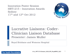 Lucrative Liaisons: Coder -Clinician liaison
