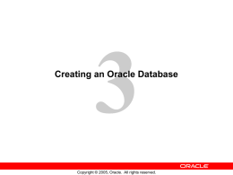 Using the DBCA to Create a Database