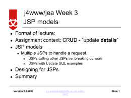 Developing JSPs