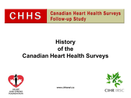 History of the Canadian Heart Health Surveys