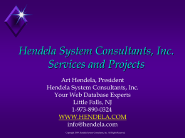 the Hendela Services Presentation