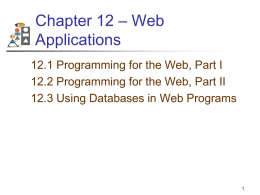 Web Applications - University of Houston
