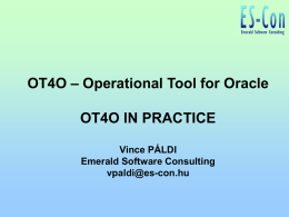 OT4O, Operational Tools for Oracle in Practice