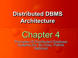 Distributed DBMS Architecture