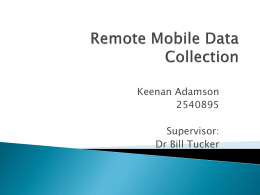 Remote Data Collection
