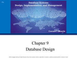 Chapter 9 notes - Computer Information Science