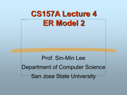 ER Model 2 - Department of Computer Science