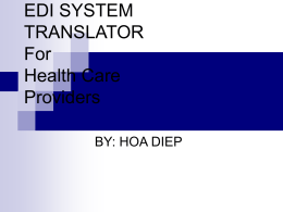 EDI SYSTEM TRANSLATOR