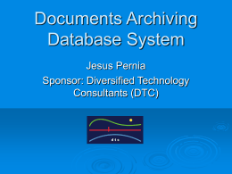 Documents and Plans Archiving Database System