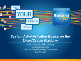 System Administration Basics