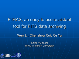 FitHAS, an easy to use assistant tool for FITS data archiving