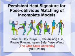 Persistent Heat Signature for Pose-oblivious Matching of Incomplete