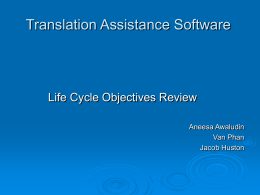 Translation Assistance Software