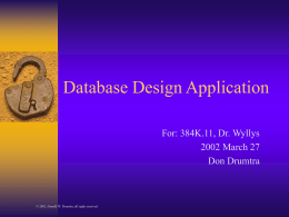 Database Design Application