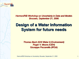 Water Information Management System for future needs