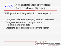 IDIS (Integrated Department Information System) Project