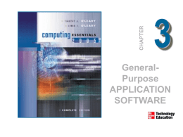 3 CHAPTER General-Purpose APPLICATION SOFTWARE