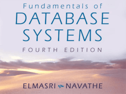 Elmasri/Navathe, Fundamentals of Database Systems, Fourth