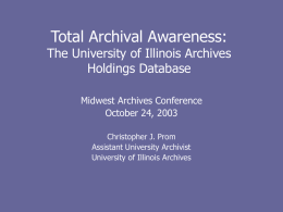 MAC03 - The University of Illinois Archives