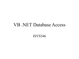 Visual Basic Database Access