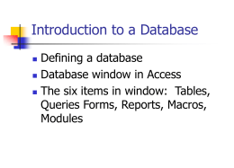 Access Databases