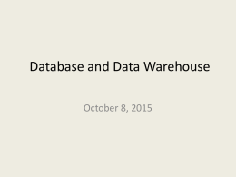 Database & Data Warehouse