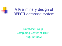 An initial design of BEPCII control system