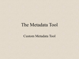 Metadata Tool - GEOCITIES.ws