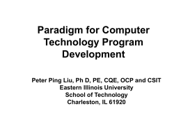 Paradigm for Computer Technology Program Development