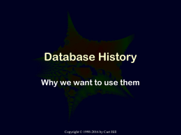 History of database