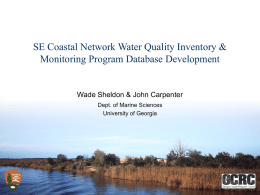 Water Quality Metadata Database Presentation