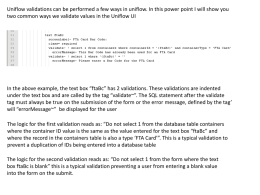 uniflow validation example jdh 07282015