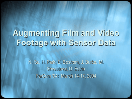 Augmenting Film and Video Footage with Sensor Data