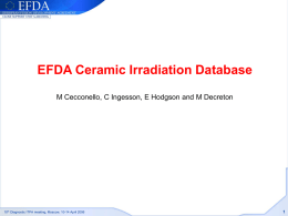 EFDA Ceramic Irradiation Database