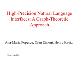High-Precision Natural Language Interfaces: A Graph