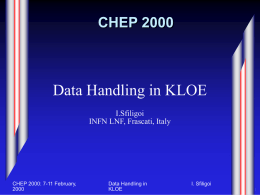 Data Handling in KLOE