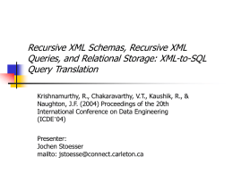 Recursive XML Schemas, Recursive XML Queries, and Relational