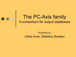 The PC-Axis family