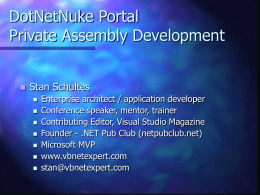 DotNetNuke v2 Private Assembly Development