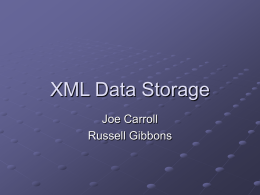 XML Data Storage
