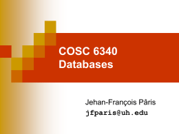 COSC 6360 Operating Systems