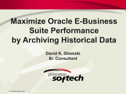 Princeton Softech Archive for Servers Oracle