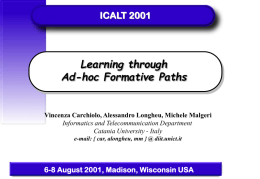 Learning through Ad-hoc Formative Paths