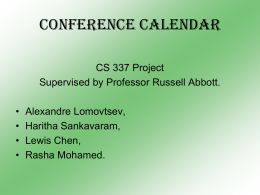 Conference Calendar