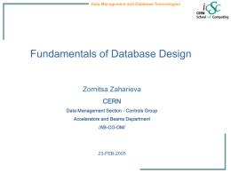 Data Management and Database Technologies - Indico