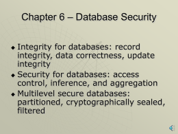 Introduction to Databases & Integrity Issues with narration