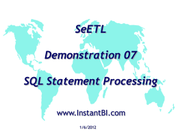 SQL Statement Processing