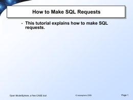 How to Make SQL Requests