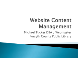 Website Content Management - Georgia Libraries Tech Center