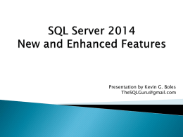 SQL2014NewFeaturesx